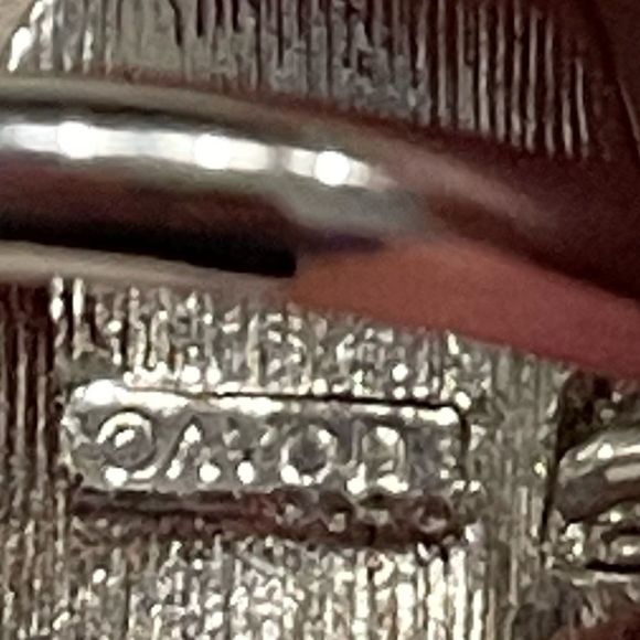 Vintage size 4 Art Deco Avon silver tone and smooth Abalone ring - Picture 7 of 8